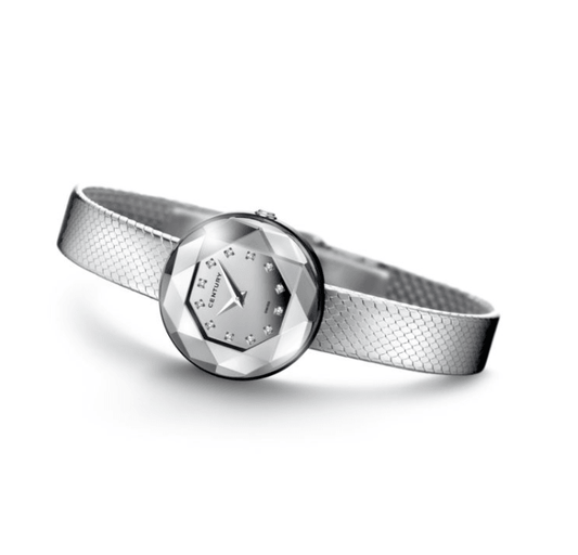 Silver diamond watch from CONTÉVANOU