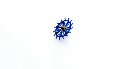 Blue mechanical watch movement from CONTÉVANOU