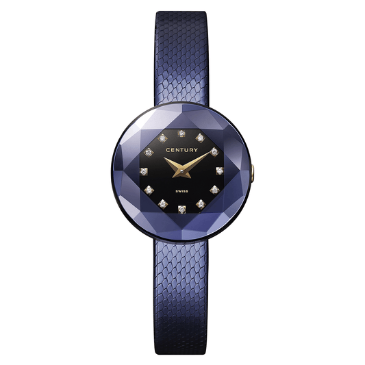CENTURY blue black diamond watch