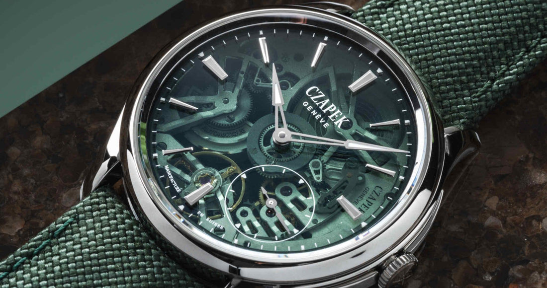 CZAPEK green skeleton mechanical watch