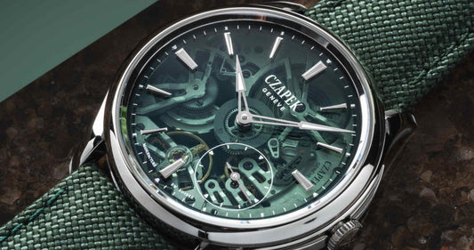 CZAPEK green skeleton mechanical watch