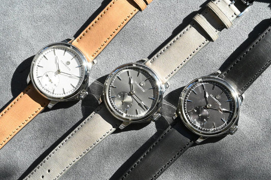 Black white grey mechanical watch from CONTÉVANOU