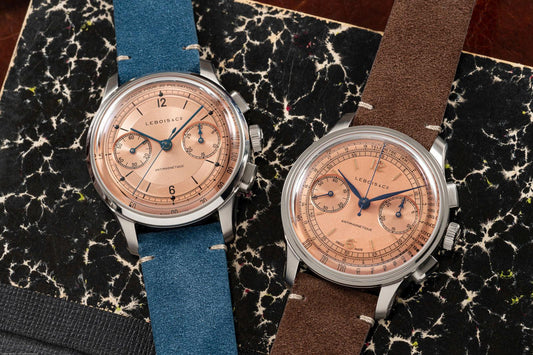 LEBOIS & Co. blue brown mechanical watch
