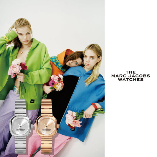THE MARC JACOBS rose gold-tone silver watch