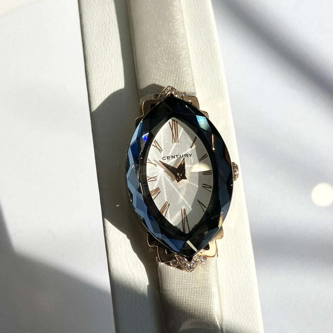 CENTURY white gold-tone watch