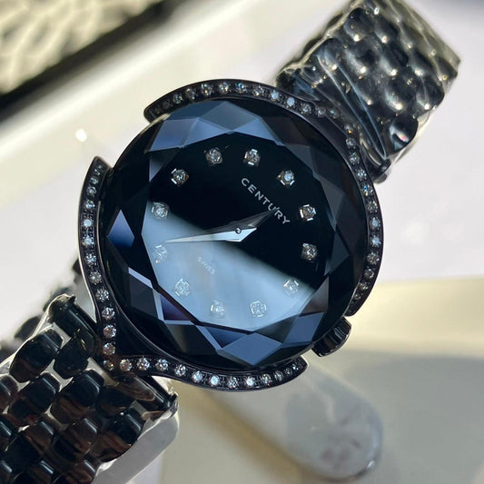 CENTURY black diamond watch