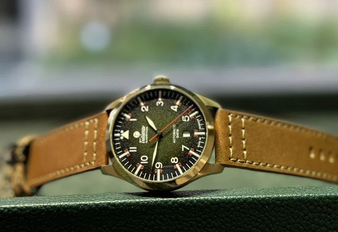 Black brown automatic mechanical watch from CONTÉVANOU