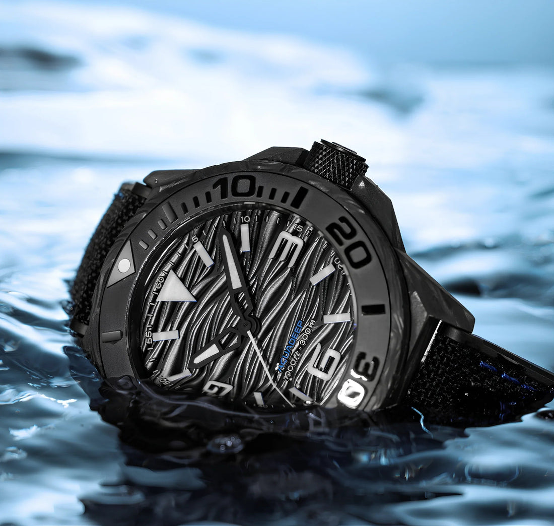 Black mechanical watch from CONTÉVANOU
