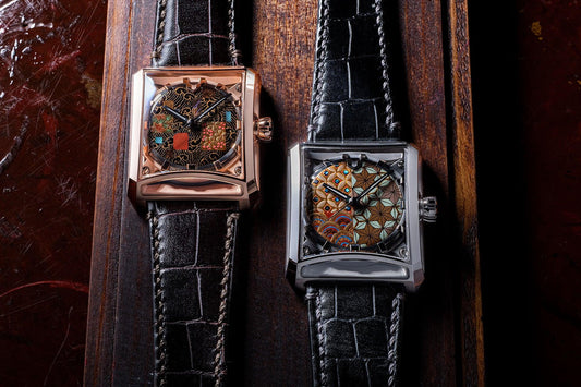 Black mechanical leather watch from CONTÉVANOU