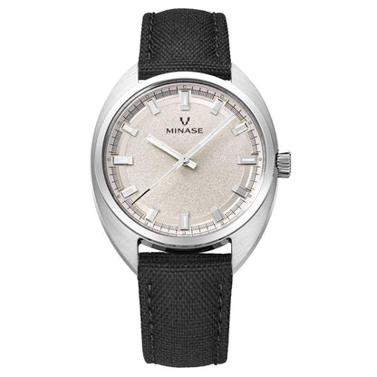 MINASE Master Craft J3 White Dial Black Rubber J3-RBKNWH-SSD
