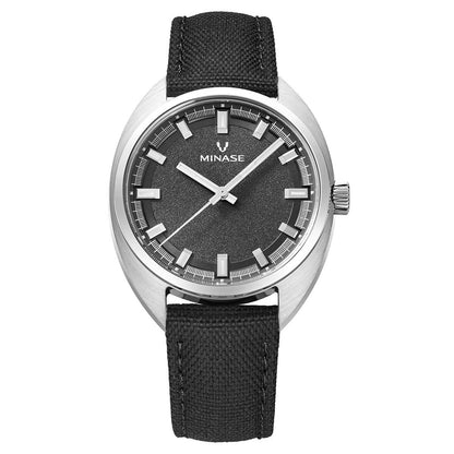 MINASE Master Craft J3 White Dial Black Rubber J3-RBKNWH-SSD