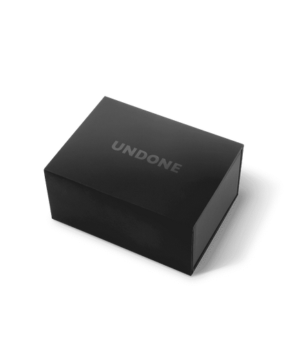 UNDONEロゴ入りの黒い高級時計用パッケージ箱、シンプルで上品なデザイン